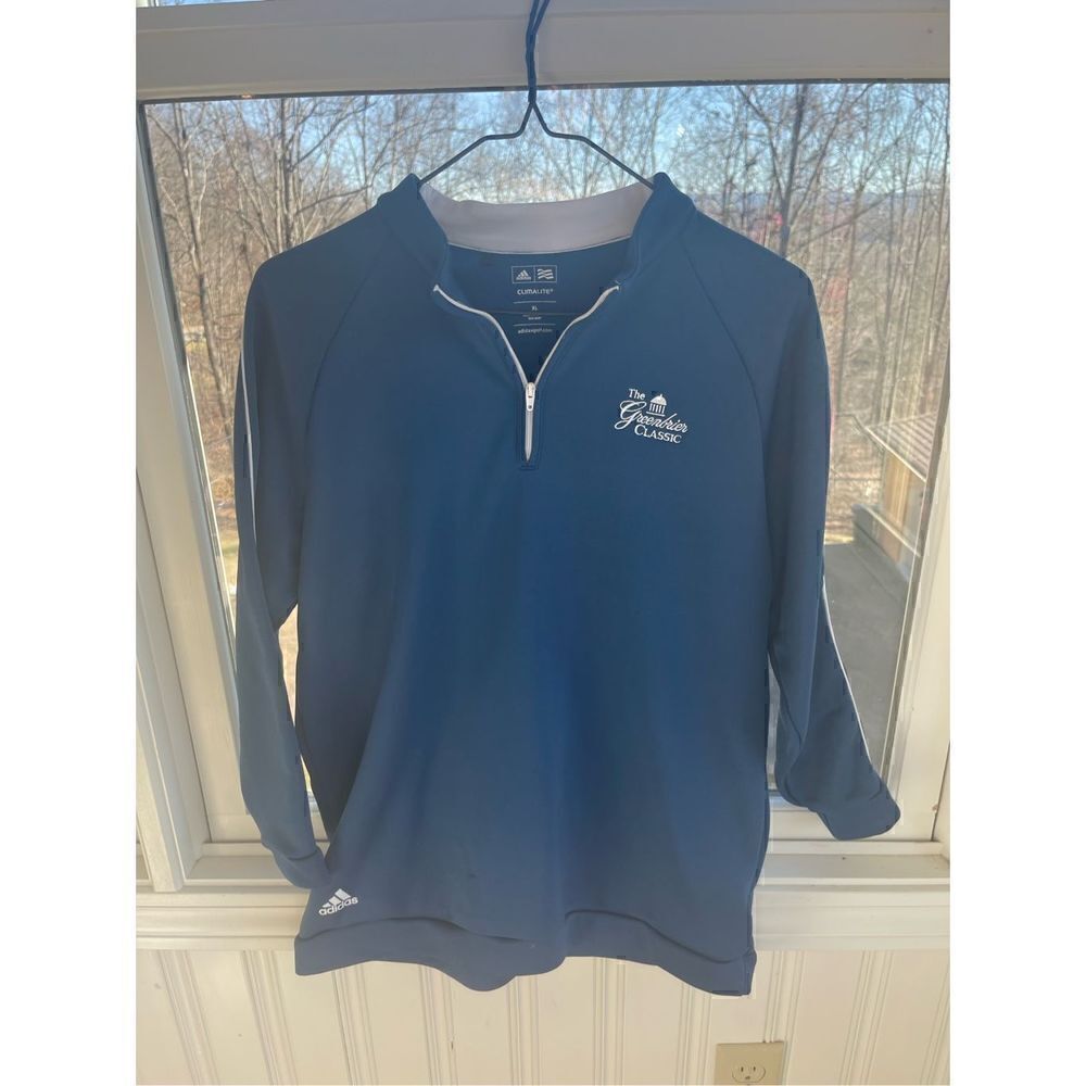 Adidas Climalite “The Greenbrier Resort” 1/4 zip boys XL, blue